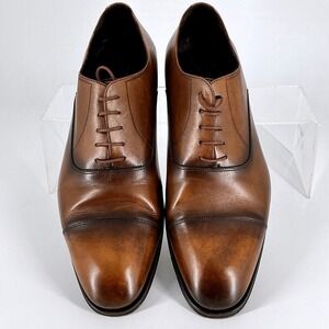To Boot New York Mens Size 10.5 Tobacco Brown Leather Cap‎ Toe Oxford Frankie